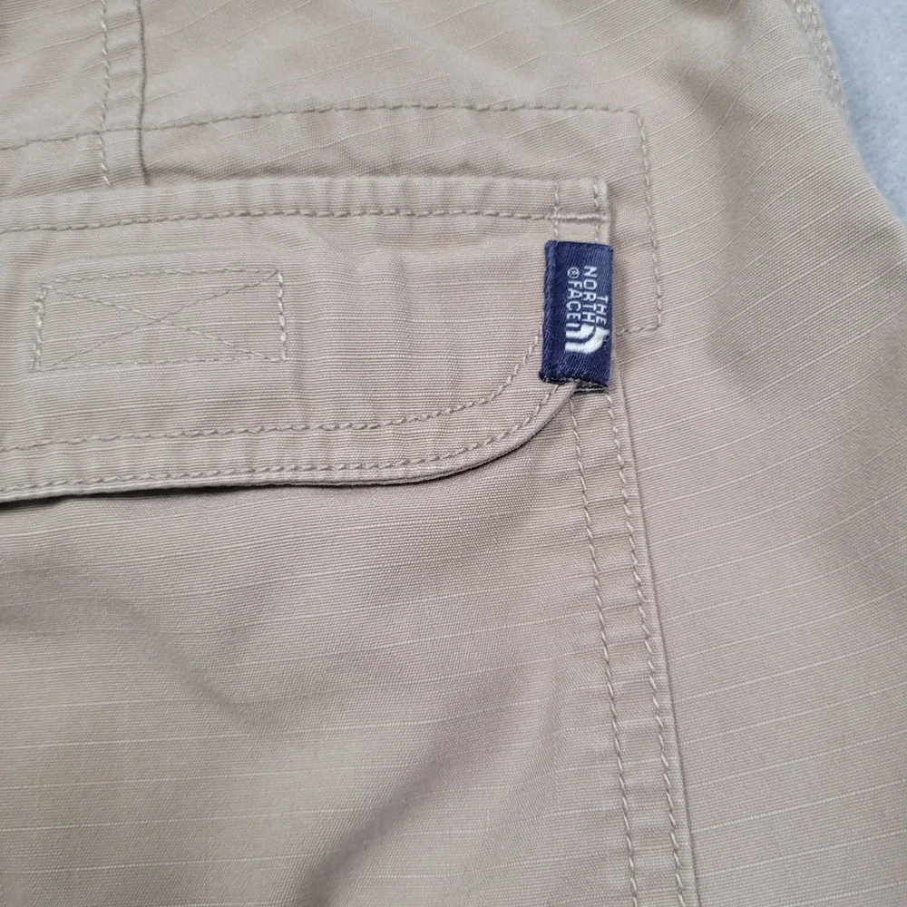 The North Face Mens Cargo Shorts Khaki Tan Ripstop Hiking Outdoor Size 36